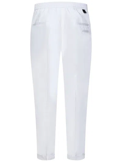 Shop Low Brand Riviera Elastic Trousers In White