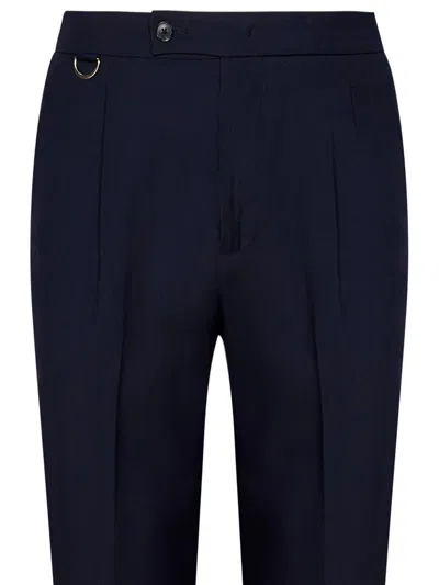 Shop Low Brand Riviera Elastic Trousers In Blue