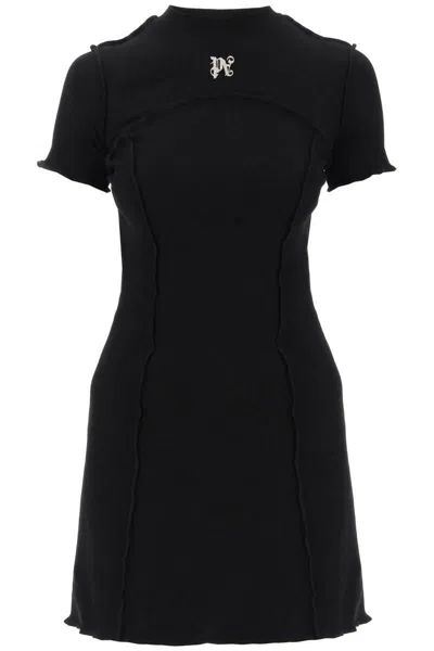 Shop Palm Angels Ma "mini Inside-out Dress With Mon In Nero