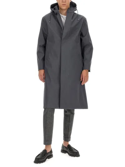 Shop Mackintosh Wolfson Coat In Grey