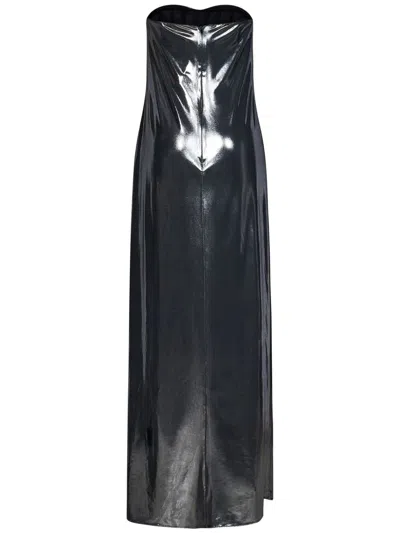 Shop Magda Butrym Dress In Silver