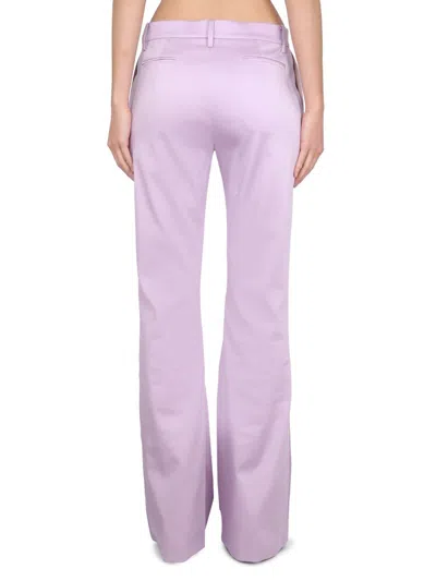 Shop Magda Butrym Lyocell Pants In Lilac
