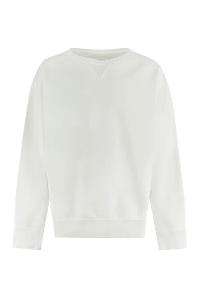 Shop Maison Margiela Crewneck Sweatshirt In White