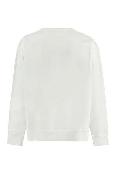 Shop Maison Margiela Crewneck Sweatshirt In White