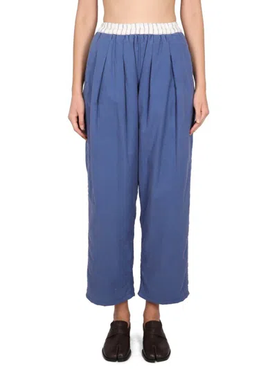 Shop Maison Margiela Cropped Pants Unisex In Blue