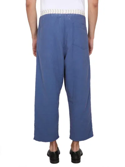 Shop Maison Margiela Cropped Pants Unisex In Blue