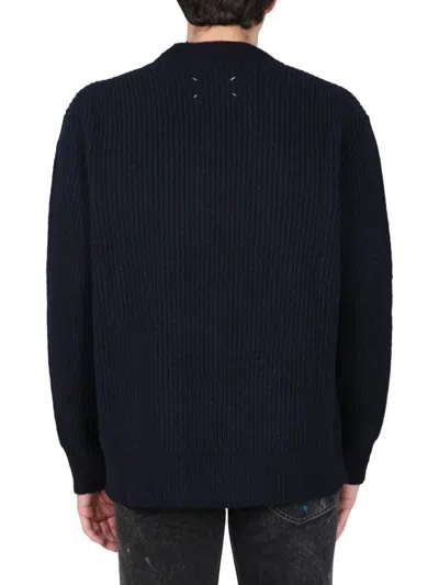 Shop Maison Margiela Donegal Knit Pullover In Blue