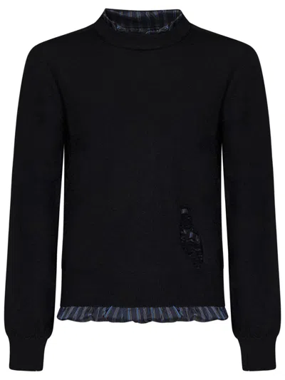 Shop Maison Margiela Distressed Sweater In Black