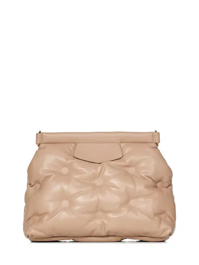 Shop Maison Margiela Glam Slam Classique Small Shoulder Bag In Beige