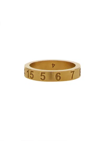 Shop Maison Margiela Logo Ring In Gold