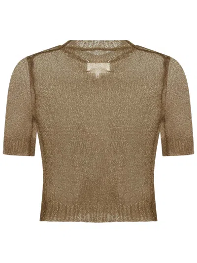 Shop Maison Margiela Sweater In Golden