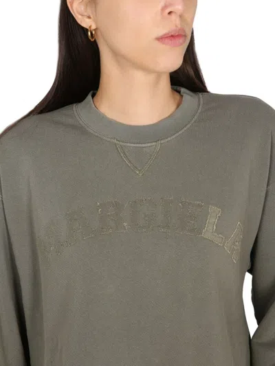Shop Maison Margiela Vintage Sweatshirt In Military Green
