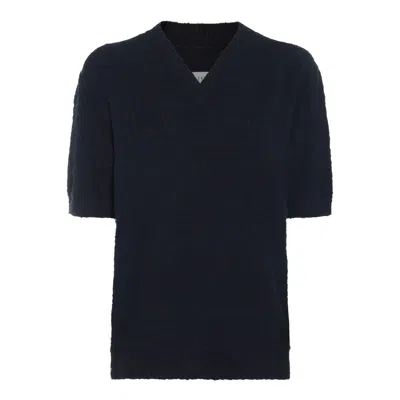 Shop Maison Margiela Knitted T-shirt In Blue