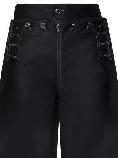 Shop Maison Margiela Trousers In Black