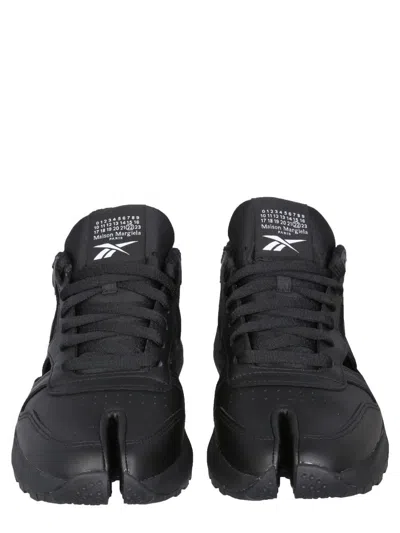 Shop Maison Margiela X Reebok Leather Sneaker In Black