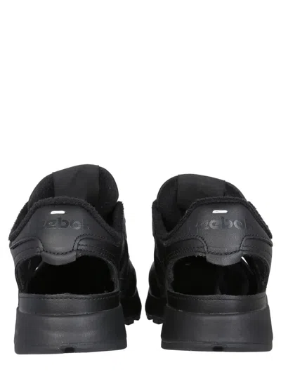 Shop Maison Margiela X Reebok Leather Sneaker In Black