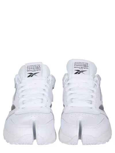 Shop Maison Margiela X Reebok Leather Sneaker In White