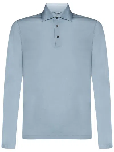 Shop Malo Polo Shirt In Clear Blue