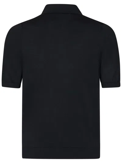 Shop Malo Polo Shirt In Black