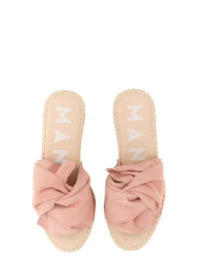 Shop Manebi Manebí Knot Sandal In Pink