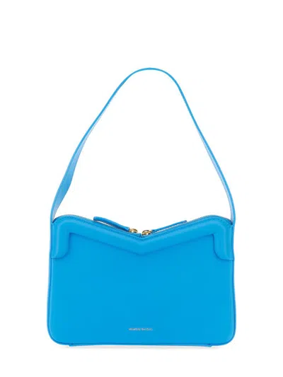 Shop Mansur Gavriel M-frame Bag In Baby Blue