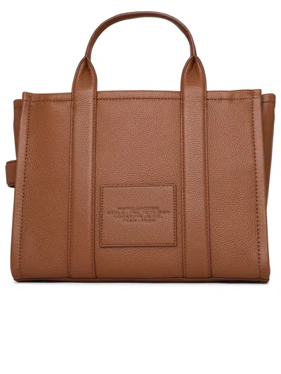 Shop Marc Jacobs Brown Leather Small The Tote Bag