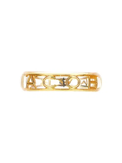 Shop Marc Jacobs Logo Bracelet In Gold