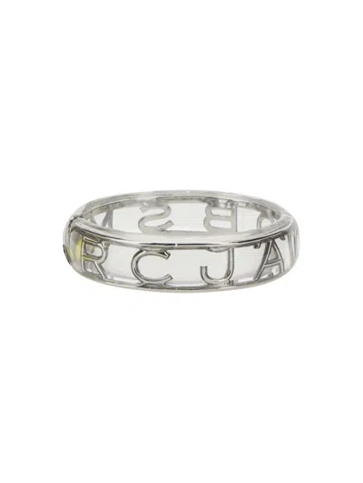 Shop Marc Jacobs Logo Bracelet In Silver