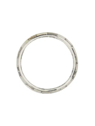 Shop Marc Jacobs Logo Bracelet In Silver