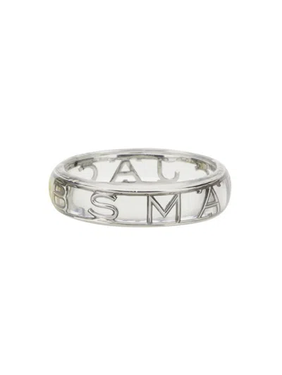 Shop Marc Jacobs Logo Bracelet In Silver