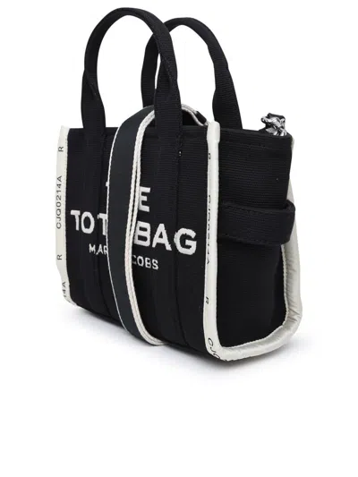 Shop Marc Jacobs Small Cotton Jacquard Bag In Black