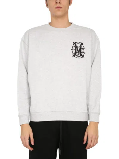 Shop Marcelo Burlon County Of Milan "monogram" Sweatshirt In White