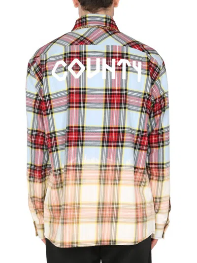 Shop Marcelo Burlon County Of Milan Shirt With Check Print In Multicolour