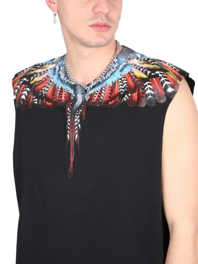 Shop Marcelo Burlon County Of Milan Top Grizzly Wings In Black