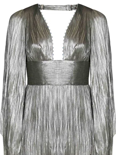 Shop Maria Lucia Hohan Harlow Long Dress In Silver
