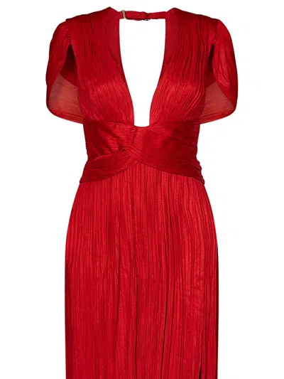 Shop Maria Lucia Hohan Laurel Long Dress In Red