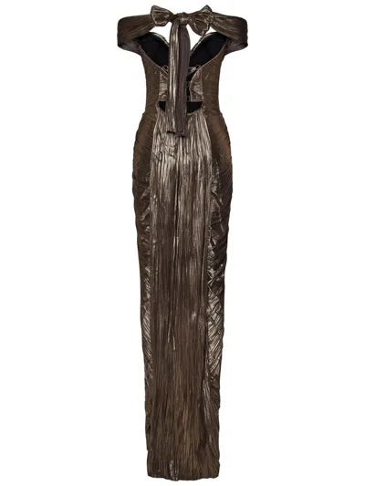 Shop Maria Lucia Hohan Tia Long Dress In Copper