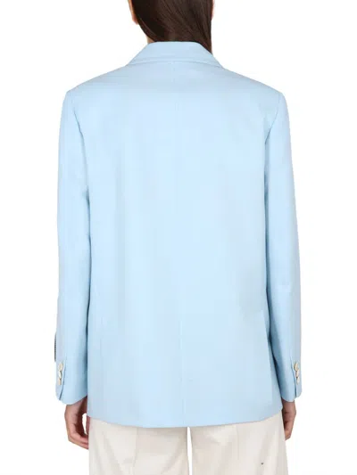 Shop Marni Cool Wool Long Blazer In Azure