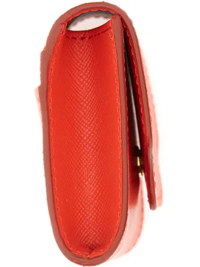 Shop Marni Saffiano Leather Coin Purse In Red