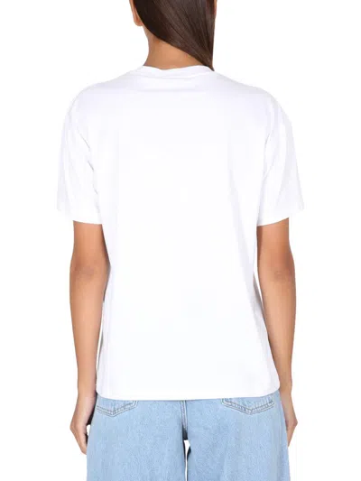 Shop Mcm Crewneck T-shirt In White