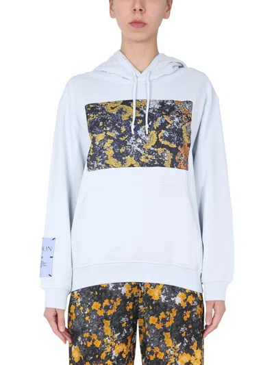 Shop Mcq By Alexander Mcqueen Mcq "albion" Hooded Sweatshirt In Baby Blue