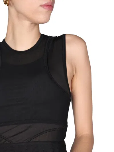 Shop Mcq By Alexander Mcqueen Mcq "panelled Sport" Top In Black