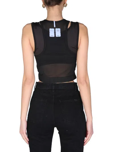 Shop Mcq By Alexander Mcqueen Mcq "panelled Sport" Top In Black