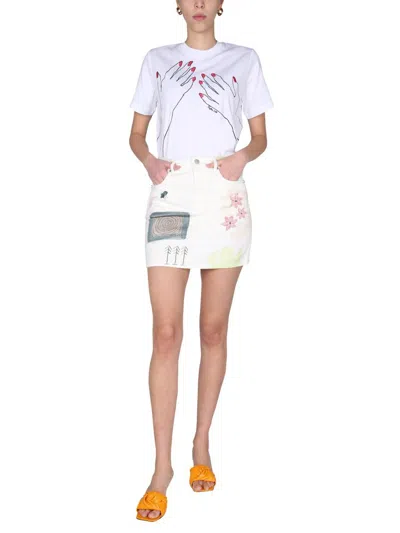 Shop Mcq By Alexander Mcqueen Mcq Mini Straight Skirt In Powder