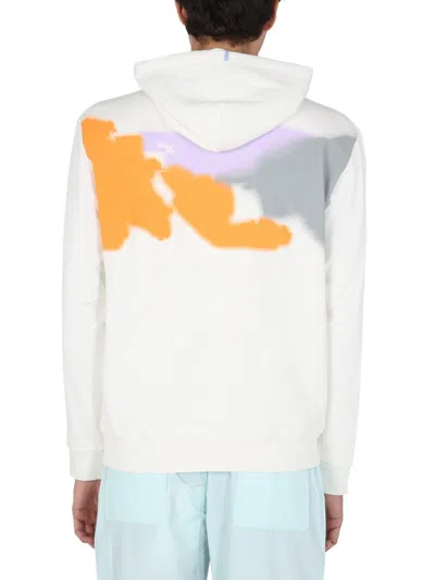 Shop Mcq By Alexander Mcqueen Mcq Sweatshirt With Embroidered Logo In White