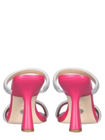 Shop Michael Kors "clara" Sandals In Red