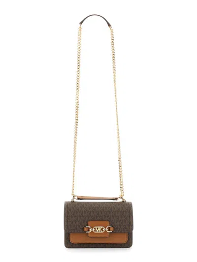 Shop Michael Kors Extra-small "heather" Shoulder Bag In Brown