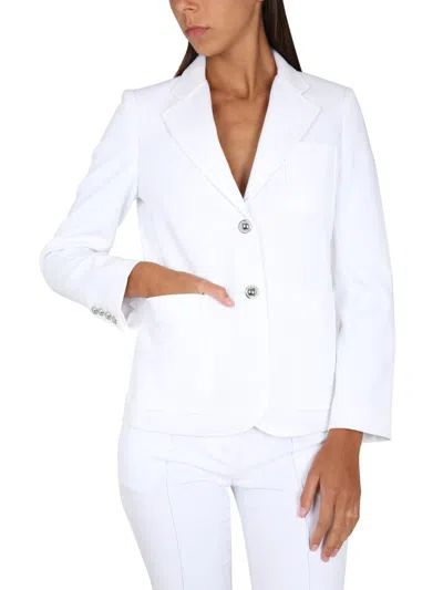 Shop Michael Kors Jacket With Patch Pockets In White