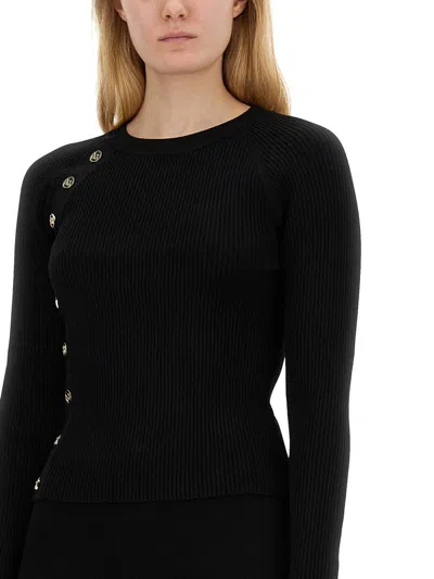 Shop Michael Kors Jersey With Logo In Black