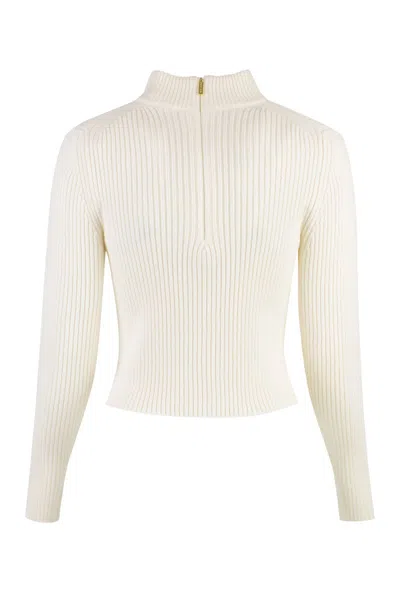 Shop Michael Kors Merino Wool Sweater In Panna